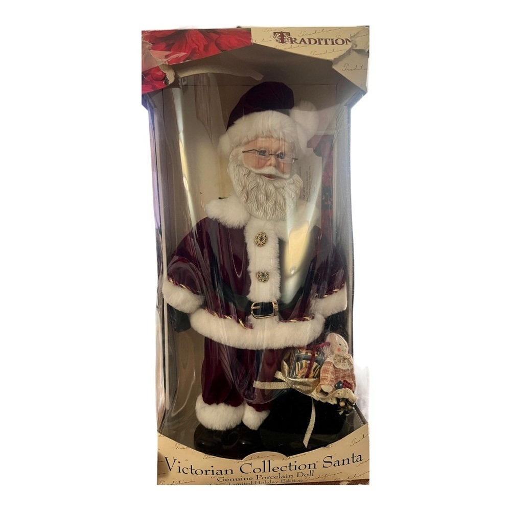Vintage Victorian Collection Porcelain Santa Doll